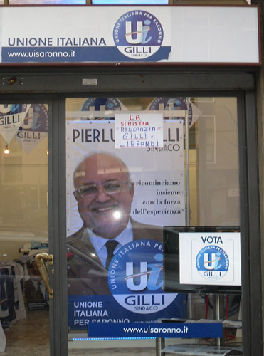 Il manifesto sul cartello elettorale di Gilli 